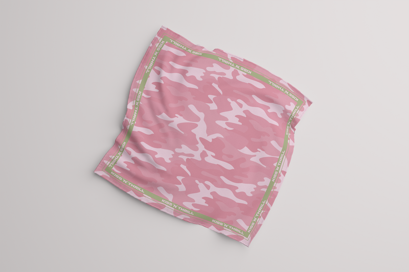 CAMO HEAD SCARF PINK